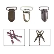 Pacifier Dummy Holder Soother Suspender Clips Strap Hooks Metal Brace Pack of 10