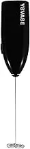 YBVABE Milk Frother Handheld | Matcha Whisk with High Powered Improved | Coffee Stirrer for Froth | Mini Whisk Electric Chocolate Shaker | Drink Mixer for Cappuccino, Frother Aerolatte (Black)