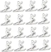 [SEWOART] Skiing Charms Set 20pcs Charms for Jewelry Making Keychains Earrings Bulk Jewelry Supplies