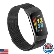 Mesh Loop Bands Compatible with Fitbit Charge 5/6 Bands, Metal Adjustable Sta