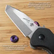 Kershaw Emerson CQC-1K 2K 3K 4K 5K 6K 7K 8K Knife Titanium Thumb Disc PURPLE