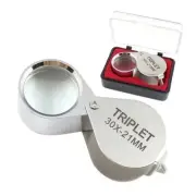 30 Times Identify Jade Jade Coin Antique Magnifying Glass, Full Metal Folding
