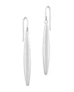 Bloomingdale's Fine Collection Elongated Flat Oval Drop Earrings in Sterling Silver
