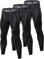 [Yuerlian] Running Leggings for Men Sport Fitness Tights Workout Quick Dry Base Layer Pants