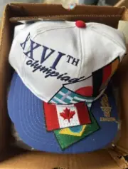 Vintage 1996 Olympics Atlanta STARTER World Flags Snapback Hat NWT