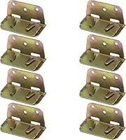 Antrader Heavy Duty Wood Bed Rail Bracket Bed Slat Connector Wood Bed Support Metal Fastener -Set of 8