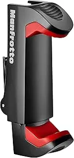 Manfrotto Universal Smartphone Clamp, Pro Version (MCPIXI), for Mini Camera Tripod, Table Tripod,Compact Tripod, Vlogging, Black