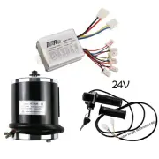 24V 500W Brush Motor Controller Key Lock Throttle For E-bike Scooter ATV Go Kart