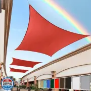 Royal Shade 14' x 14' Red Square Sun Shade Sail RS-SLR, UPF50+ 95% UV Blockag