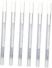 KICHOUSE 6 Pcs White Oil Based Paint Markers Quick Dry Permanent Ink Pens for Glass Wood Metal Stone Arts Crafts Opaque Glossy Finish for Various Surfaces