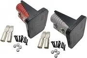 (Gray)Flush Panel Mounting Fixed Bracket,175A Insert Connector Flush Mount Bracket Panel Cover with Screws Kit