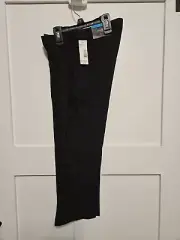 Dockers Boys Flat Front Adjustable Waist Schoolwear Black Pants Size 7 New