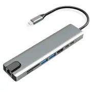 8in1 USB-C Type C HD Output 4K HDMI Usb 3.0 HUB Adapter For MacBook iPad Pro