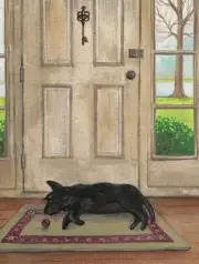 1.5x2 DOLLHOUSE MINIATURE PRINT OF PAINTING RYTA 1:12 SCALE SCOTTISH Terrier Pet