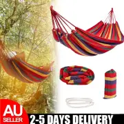 Double Hanging Hammock Outdoor Garden Travel Beach Swinging Bed Camping NEW AUS