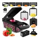 PrepNaturals Vegetable Chopper with Container, Veggie Chopper, Food Chopper &...