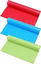 Kitchen Sushi Rolling Mat 3 Pieces Plastic Sushi Rolling Maker Non Stick Sushi Making Mat Homemade DIY Sushi Plate for Kitchen Cooking Home Present, Red, Blue, Green