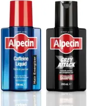 Alpecin Starter Pack - Grey Attack Caffeine & Colour Shampoo + Caffeine Liqui...