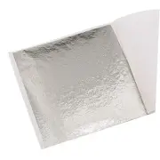 Gold Leaf Sheets for Art, 100 Sheets Light Champagne Silver Foil Multipurpose
