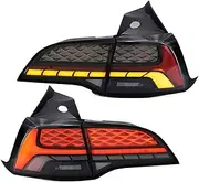Car Accessories Led Tail Lights Full LED Rear Tail Lights W/Startup Animation Plug And Play，Compatible For Tesla Model 3 /Y 2017-22