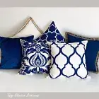 Mix Match Classic Navy Night Blue/White Hamptons Style Beach House Cushion Cover