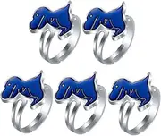 FOYTOKI Portable Thermochromic Boys and Girls Ring 5pcs Dinosaur Shaped for Toddlers