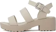 [Soda] ACCOUNT-2 ~ Little Kids/Children/Girls Open Toe Two Bands Lug sole Fashion Block Heel Sandals with Adjustable Ankle Strap