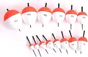 14pcs EPS Fishing Floats Set with Rubber Sticks for Saltwater and Freshwater Fishing