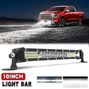 10inch Slim LED Light Bar Spot Flood Combo Work Boat Offroad Driving ATV SUV 4WD