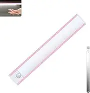 Closet Light, Led Under Cabinet Lighting, Coolqiya Rechargeable Motion Sensor Closet Light Under Cabinet Night Light Bar for Wardrobe, Stairs, Kitchen,Hallway (Pink, 1pc-20cm)