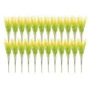 24Pcs Artificial Grass Plants, 15.7" Plastic Fake Wheat Grass Greenery, Yellow