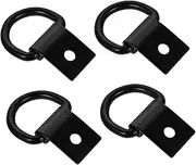4pcs Hook Accessories Ring Hooks Truck Bed Tie Down Anchors Trailer Floor Tie Downs Utility Trailer Accessories Trailer Tie Down Anchor Tie Down Anchors for Trailer Iron Black