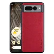 For Google pixel 7 Pro AIORIA Textile Fabric Shockproof Soft TPU Heavy Duty Slim Back Case Cover (Red)