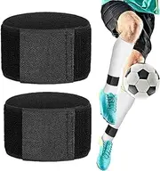 Soccer Shin Guard Straps,Non Slip Sports Guard Stay | Adjustable Ankle Guards, Comfortable Ankle Protector for Kicking Ball, Running, Cycling Borato