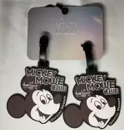 DISNEY MICKEY MICKEY MOUSE CLUB LUGGAGE ID BAG TAGS (2) ID CARD NIP
