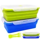 Extra Large Collapsible Silicone Food Storage Containers With Lids, 82.8oz, 2...