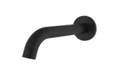 Ikon Soko Matt Black Solid Brass Round With 60mm Cover Plate Spout