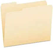 Pendaflex Top Tab File Folder - Letter - 8.5amp;quot; x 11amp;quot; - 1/3 Cut Tab on Assorted Position - 100 / Box - 11pt. - Manila