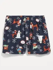 Old Navy Men's XXL ~ Navy Holiday Dog Flannel Pajama Boxer Shorts Sleep Lounge