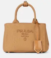 [Prada] Prada Giardiniera Small canvas tote bag One Size brown