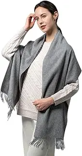 [MERINOSNUG] Merino Wool Alpaca Scarf Australian Women's Pashmina Shawl Wraps for Evening Dress Wedding Warm Long Large