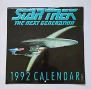 Vintage 1992 Star Trek - The Next Generation Calendar