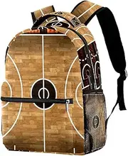School Backpack Travel Bag,basketball court sport,Daypack for Outdoor Walk Small Sackpack