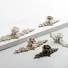 Elegant Rose Flower Cabinet Drawer Wardrobe Pulls Handles Cupboard Door Knobs AU