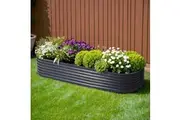 240X80X42CM Galvanised Raised Garden Bed Steel Instant Planter