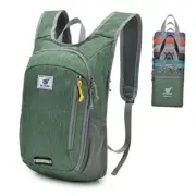 Small Daypack 10L Hiking Backpack Packable Lightweight Travel Day Pack Green