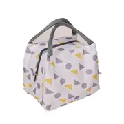 3Pcs Stylish Small Insulated Lunch Tote Bag Women Men Kids Lunch Picnic Travel Food Bento Box Zipper Carry Bag Snack Container