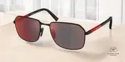 PRADA LINEA ROSSA PS A51S DG008F Rubber Black Mirror Grey 57 mm Men's Sunglasses