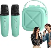 Karaoke Machine for Kids, Rechargeable Wireless Karaoke Machine with Handle, Family Friends Interaction Singing Speaker with Light for Children Aged 3