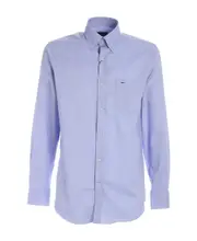 long-sleeved patch pocket shirt 39 Blue